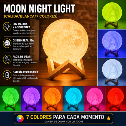 Lámpara Luna 3D
