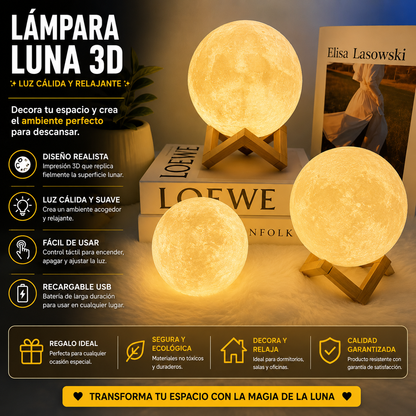 Lámpara Luna 3D