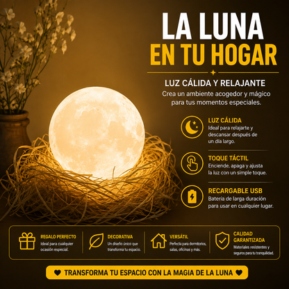 Lámpara Luna 3D